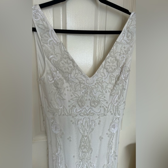 Passionate Romance White Beaded Sequin Mermaid Maxi Dress Size XS NWOT - Picture 7 of 11